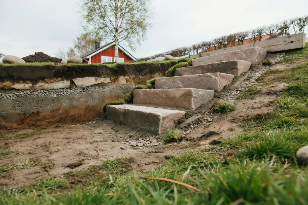 s ttsteg i sl nt p tomten praktiska r d om material m tt och s kert underarbete