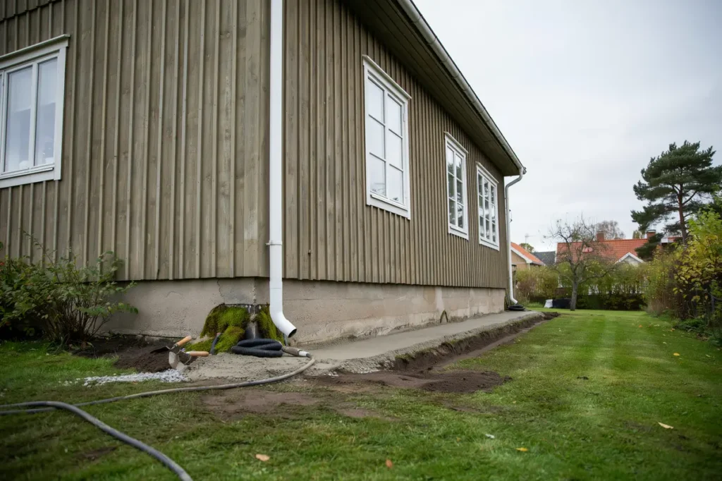 n r tomten lutar mot huset praktiska s tt att leda bort vatten och minska risken f r fuktskador