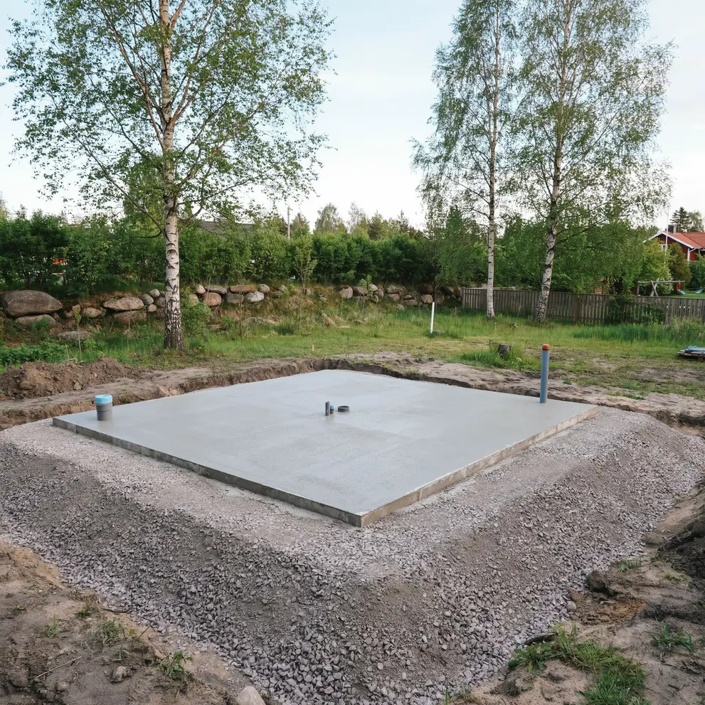 anlagga husgrund gjutning betongplatta angelholm skane